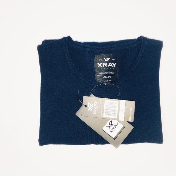 XRAY V-Neck Sweater, Color Navy Blue, Size S - Picture 4 of 4